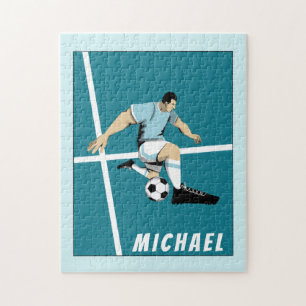 Quebra-cabeça Personalized Soccer Player Coach Illustration Cool