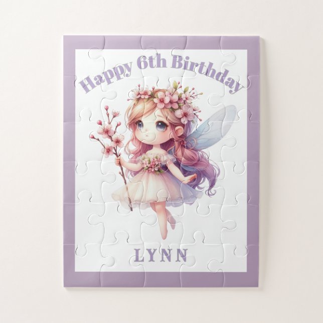 Quebra-cabeça Personalized Whimsical Floral Fairy  (Vertical)