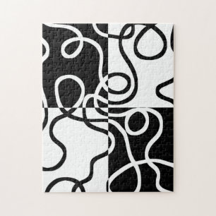 Quebra-cabeça Persuasão linear II: Abstrato preto e branco