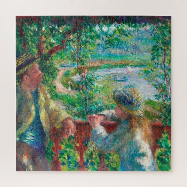 Quebra-cabeça Perto do lago por pintura impressionista de Renoir (Vertical)