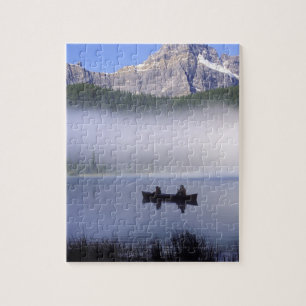 Quebra-cabeça Pesca de canoa no Lago Waterfowl, Banff Nacional
