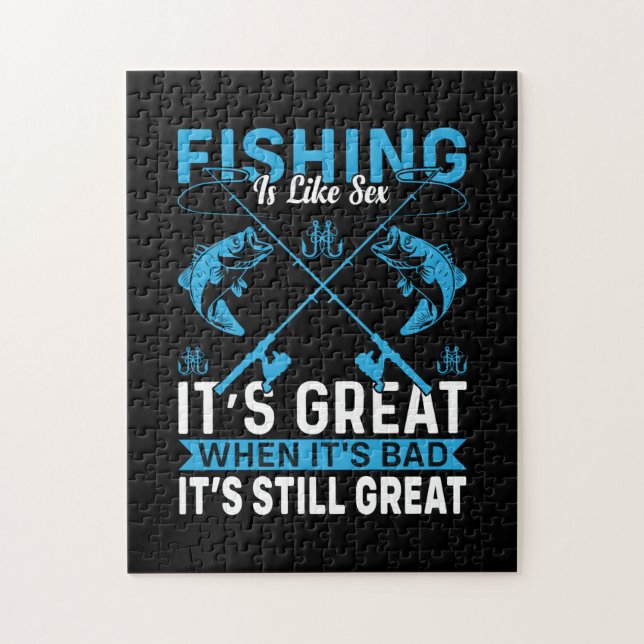 Quebra-cabeça Pesca De Presente De Pesca É Excelente (Vertical)