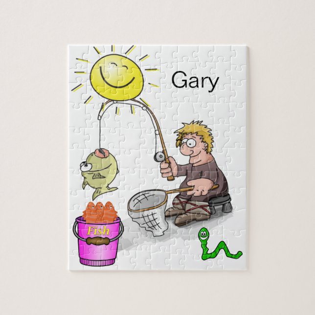 Quebra-cabeça Pescador Fish Sun (Vertical)