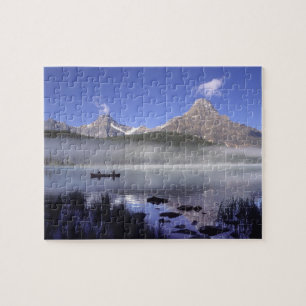 Quebra-cabeça Pescadores em canoa no Waterfowl Lake, Banff
