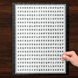 Quebra-cabeça Pesquisa de Palavras Personalizada da Família 12 d