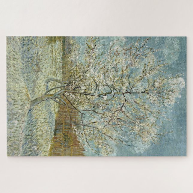 Quebra-cabeça Pessegueiro rosa por Van Gogh (Horizontal)