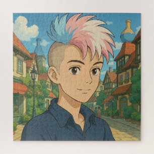 Quebra-cabeça Pessoa Transgênero com Anime Mohawk LGBTQIA+