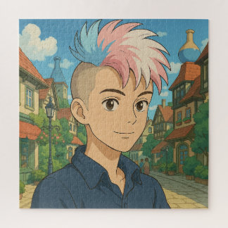 Quebra-cabeça Pessoa Transgênero com Anime Mohawk | LGBTQIA+