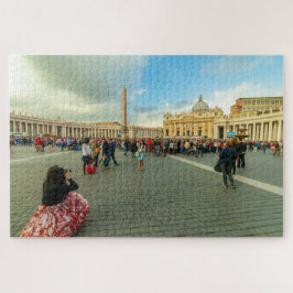 Quebra-cabeça Pessoas na praça Santo Peter, Roma, Itália