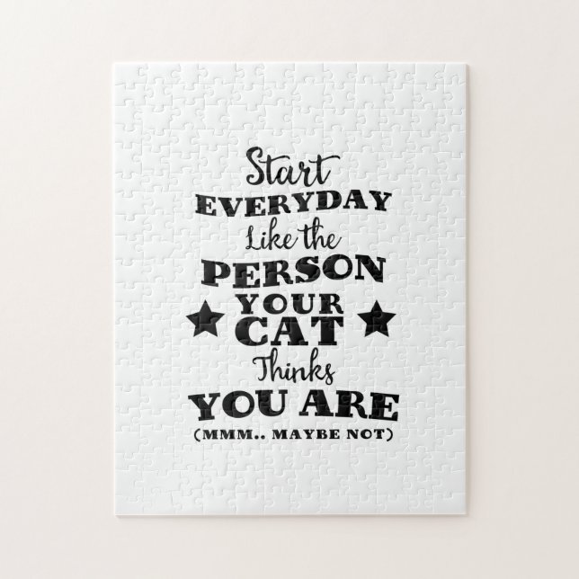 Quebra-cabeça Pet Cat Engraçado Citação (Vertical)