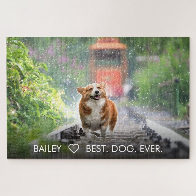 Quebra-cabeça Pet Foto Personalizada Personalizada Pets Puppy Cã (Horizontal)
