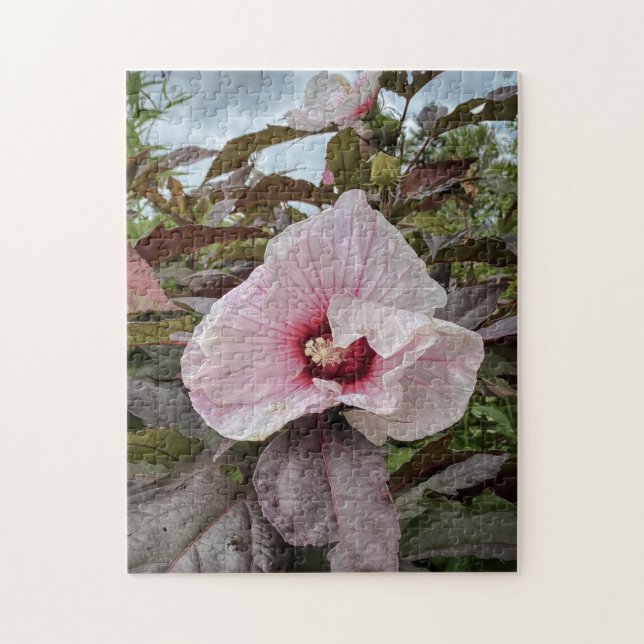 Quebra-cabeça "Pétalas deliciosas" Flor de Hibiscus (Vertical)