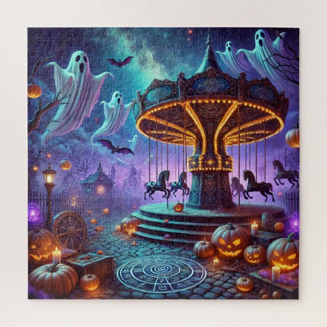 Quebra-cabeça Phantom Carousel Halloween (Vertical)