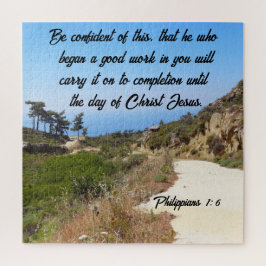 Quebra-cabeça Philippians 1:6 Bíblia Confiante Verso Paisagem