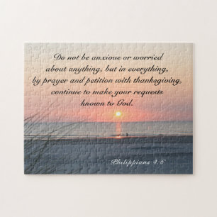 Quebra-cabeça Philippians 4:6 Não fique ansioso ou preocupado co
