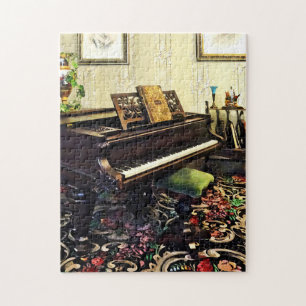 Quebra-cabeça Piano Elegante no salão vitoriano