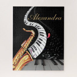 Quebra-cabeça Piano Personalizado de Luxo Saxofone