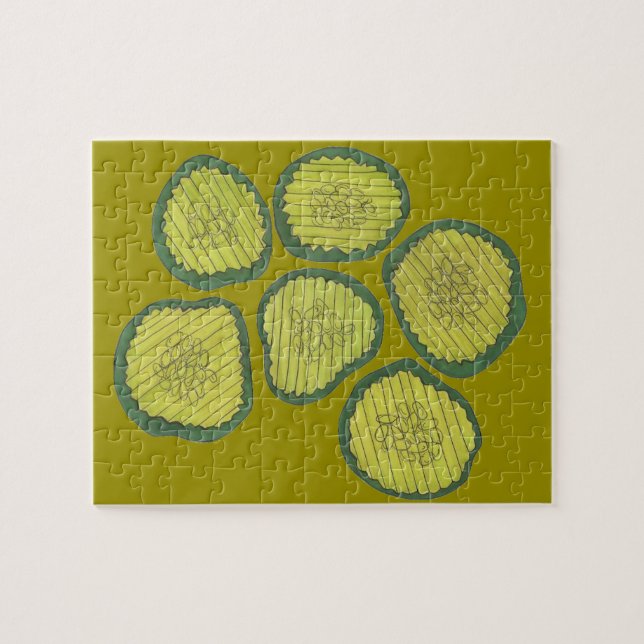 Quebra-cabeça Picles Chips Doce Comida Kosher Dill (Horizontal)