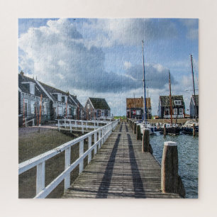 Quebra-cabeça Píer de madeira em Marken, Países Baixos
