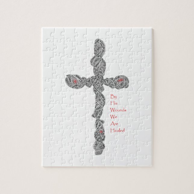 Quebra-cabeça Pierced - Isaiah 53:5b (Vertical)