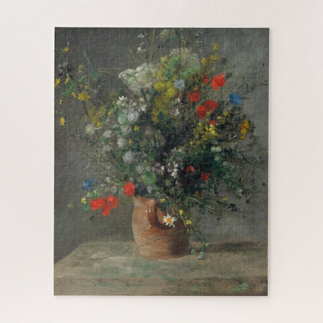 Quebra-cabeça Pierre-Auguste Renoir - Flores num Vase 1866 (Vertical)