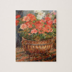 Quebra-cabeça Pierre gerânio de Renoir um   em uma bacia de