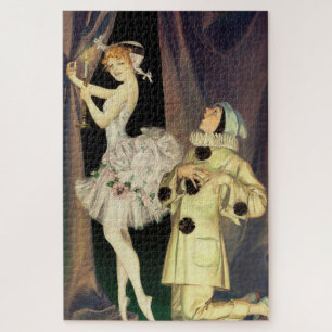 Quebra-cabeça “Pierrot e Columbine” por FX Leyendecker