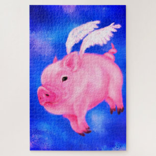 Quebra-cabeça Piggy Angel - Coleção de Desenhos de Arte