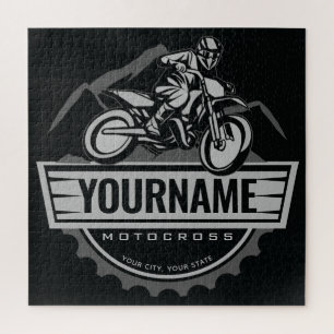 Quebra-cabeça Piloto de Motocross Personalizado Bicicleta de Ter