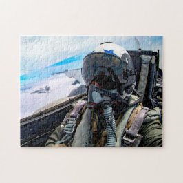 Quebra-cabeça PILOTO SUPER HORNET F/A- 18E (11x14 POLEGADAS)