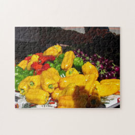 Quebra-cabeça - Pimentos coloridos brilhantes