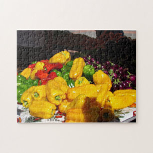 Quebra-cabeça - Pimentos coloridos brilhantes