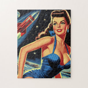 Quebra-cabeça Pin-up Espaço Retroativo