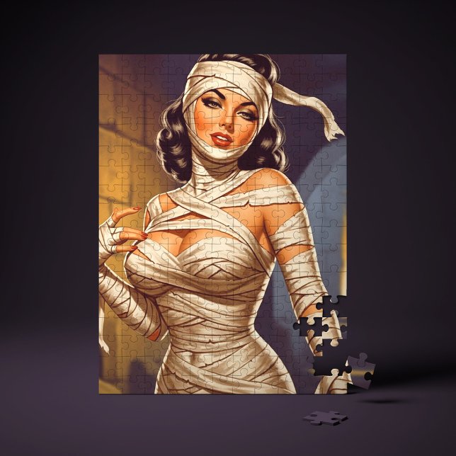 Quebra-cabeça Pin-up Múmia Vintage (Criador carregado)