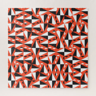 Quebra-cabeça Pincel Geométrico de abstrato: Padrão de Vintage