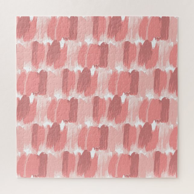 Quebra-cabeça Pincel Rosa Traça Padrão De Óleo (Vertical)