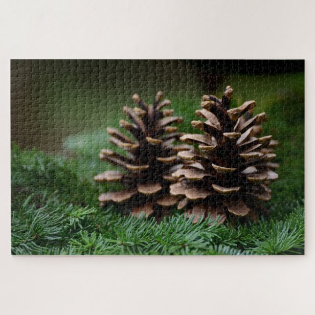 Quebra-cabeça Pine Cone Seasons Saudações (Horizontal)