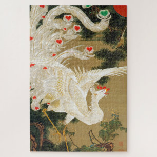 Quebra-cabeça Pine Tree & Phoenix (Love Heart Phoenix), Jakuchu
