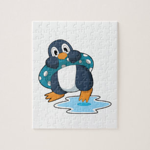 Quebra-cabeça Pinguim com Lifebuoy