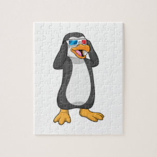 Quebra-cabeça Pinguim com óculos
