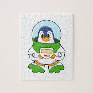 Quebra-cabeça Pinguim como astronauta com fantasia