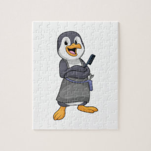 Quebra-cabeça Pinguim como Lista de Cabelos com Comb