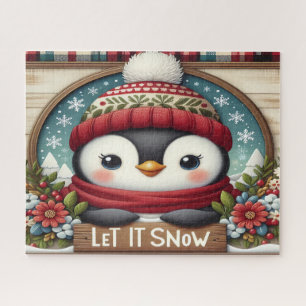Quebra-cabeça Pinguim Deixe Nevar