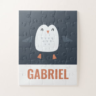 Quebra-cabeça Pinguim engraçado festivo e engraçado personaliz