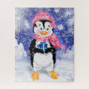 Quebra-cabeça Pinguim Feliz - Natal -