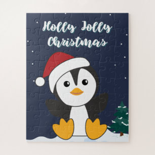 Quebra-cabeça Pinguim Natal Neve Animais de inverno Pinguins Jig