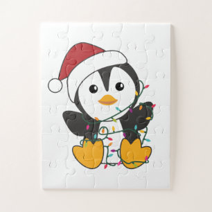 Quebra-cabeça Pinguim Natal Neve Pinguins de Pinguins