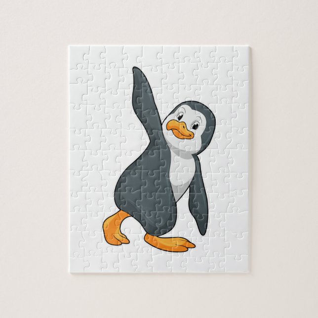 Quebra-cabeça Pinguim no Yoga Esforço (Vertical)