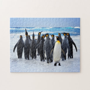 Quebra-cabeça Pinguins marchando para Ocean Jigsaw Quebra-cabeç
