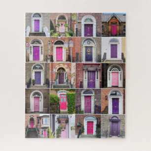Quebra-cabeça Pink and Purple Doors of Dublin
